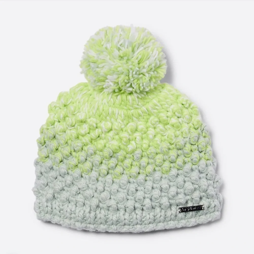 Spyder | GIRLS BRRR BERRY POM BEANIE, in Wintergreen, NWT